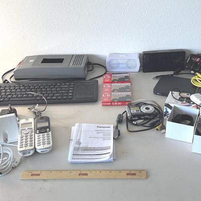Misc Electronic Lot - Panasonic House Phones, Sony Cyber shot, VHS Reminder & More 