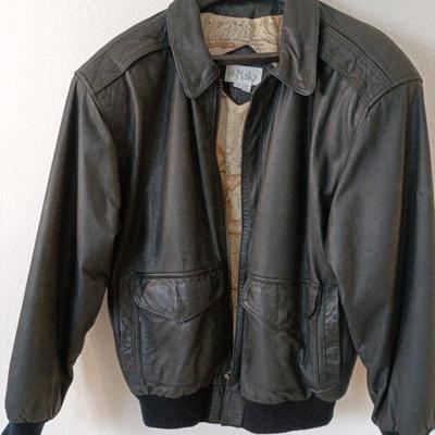 St Malo Vintage Small Men's Leather Bomber Style Jacket, Made In Korea