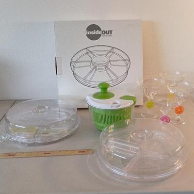 Kitchen Plastics - Relish Trays, Margarita Glasses, Cuisinart Salad Spinner