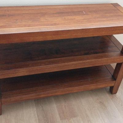 Pottery Barn Wood TV Stand, Shelving Unit 45x16x30