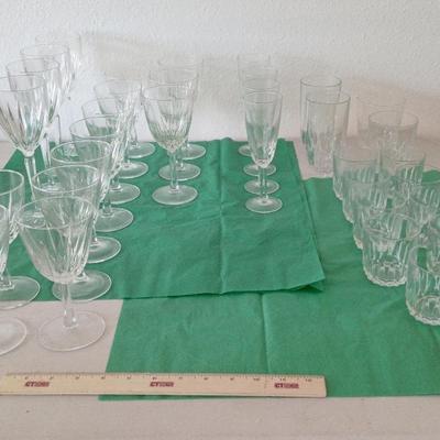 Vintage Crystal & Glass Stemware Lot 
