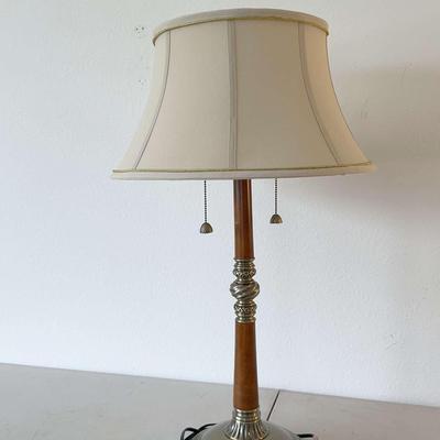 Heavy Metal & Wood Table Lamp 17x31x17