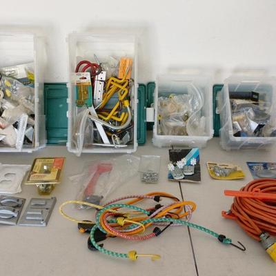 Hardware, Electric - Extension Cord, Bungees, Switches, Fasteners, Braces++
