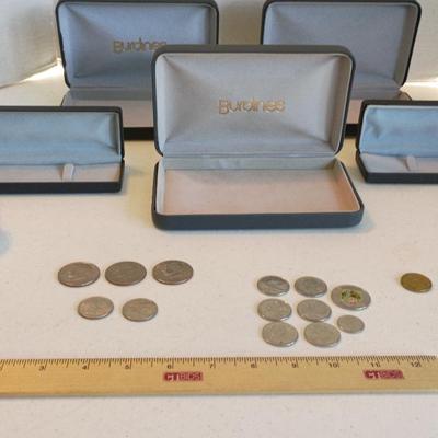 Tokens, Us Coins, Canada, Ireland. Jewelry Cases, Trinket Box