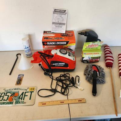 12pc Automotive - Black&Decker AirStation Inflator, Battery Filter, License Plate+ 