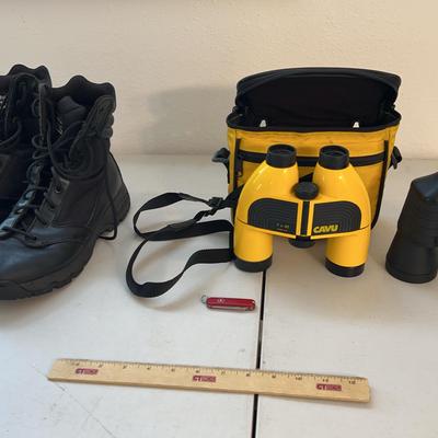 Original Swat WinX2 1020 Tactical Waterproof Boots Sized 10, Cavu & Bushnell Binoculars