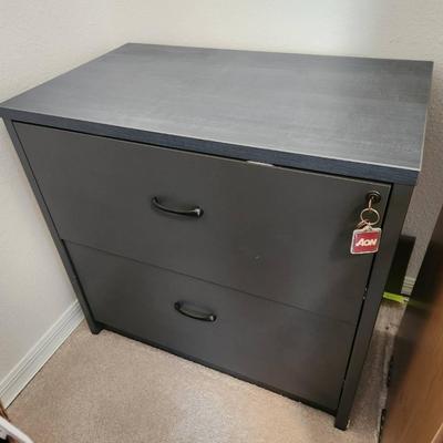 Modern Lateral File Cabinet w/ Key - 30x18x29"