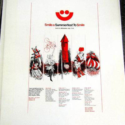 Sale Photo Thumbnail #39: 1970 Summerfest Lineup Poster! Wow!