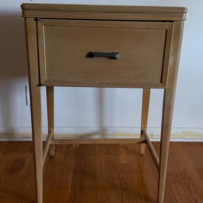 Vintage Wooden Sewing Machine Table