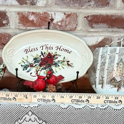Cardinal Winter Teapot & Home Decor Set – Bless This Home Collection 