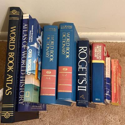 Vintage Reference Book Collection: Dictionaries, Atlases & Thesaurus