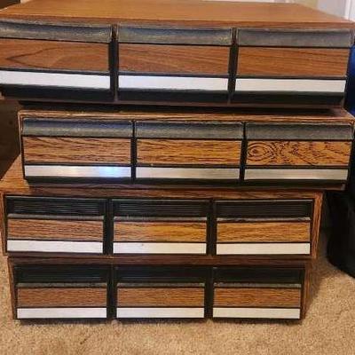 Vintage Cassette Tape Collection + Storage Drawers