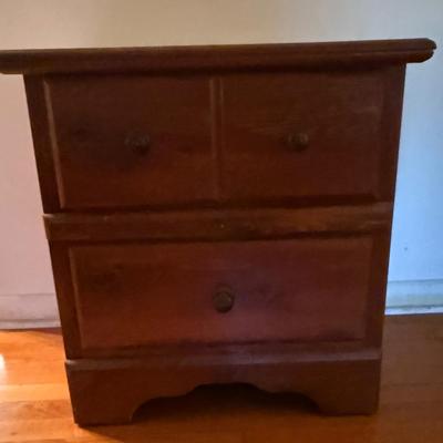 Farmhouse Rustic 3-Drawer Nightstand / End Table