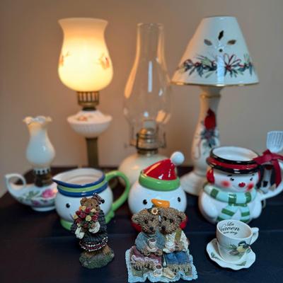 Holiday & Vintage Lamp Collection + Figurines