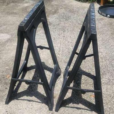 Plastic Sawhorse Pair – Lightweight & Durable