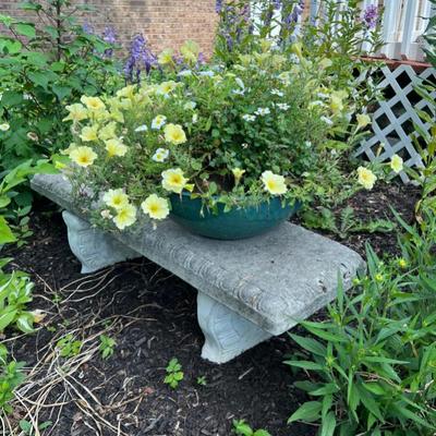Cement Garden Benches (2)