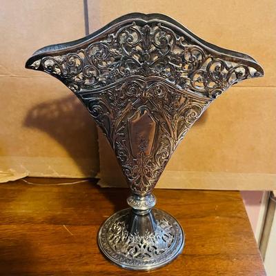 Godinger Silver Flat Fan Shaped Vase