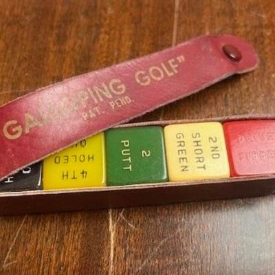 Vintage Galloping Golf Dice Game