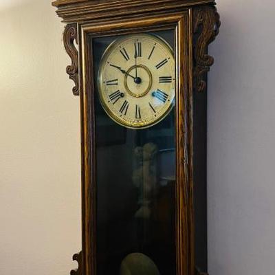 Ansonia Oak Wall Clock
