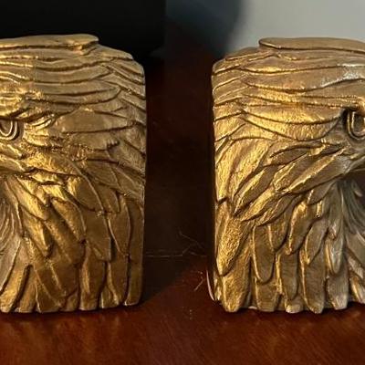 Brass Eagle Book Ends