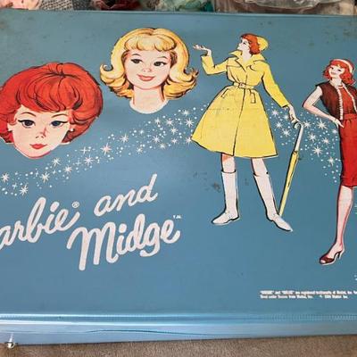 1960s Barbie & Midge Double Doll Case