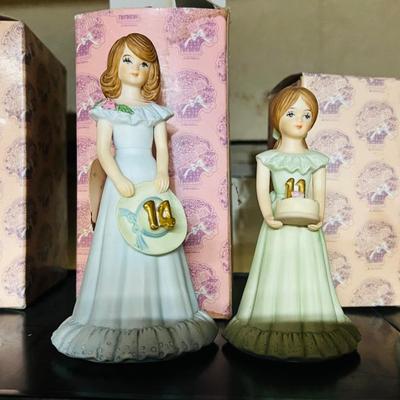 Enesco Birthday Girls Growing Up Figurines Set