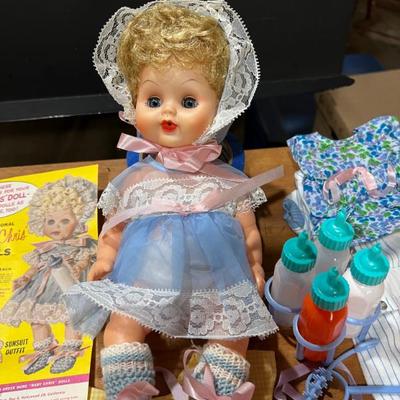 1961 Baby Chrissy, Kellogg's Cereal Box Doll & Clothes