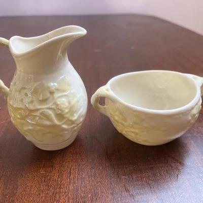 Beleek Creamer & Sugar Bowl