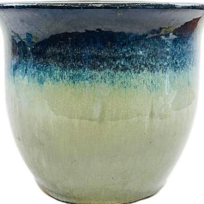 Sale Photo Thumbnail #154: Ombr Glaze Ceramic Flared Edge Planter