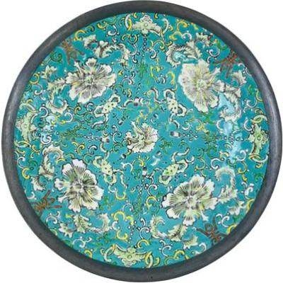Sale Photo Thumbnail #110: A.C.F. Japanese Porcelain Ware Encased In Pewter Bowl Floral Design 7 7/8 Wide