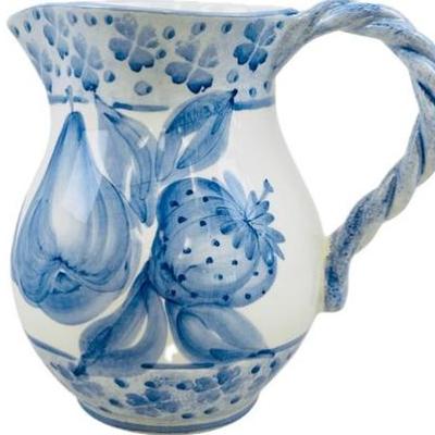 Sale Photo Thumbnail #99: Hand Painted Italian Ceramic Pitcher