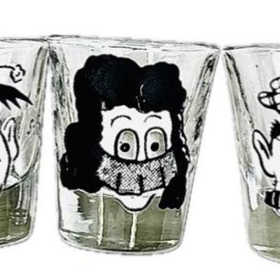 Sale Photo Thumbnail #92: Vintage Googly Eyes Shot Glasses - 1950s