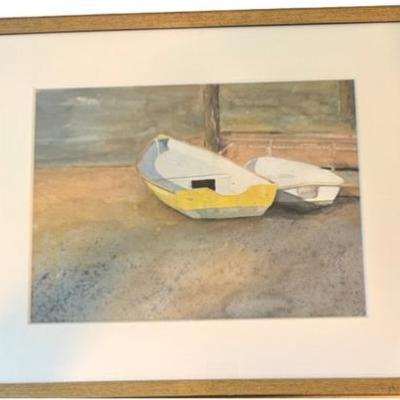 Sale Photo Thumbnail #47: Framed Boat Print - 23 X 19 Inches