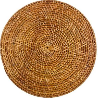 Sale Photo Thumbnail #134: Artesia Round Honey Woven Rattan Placemats (8)