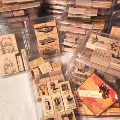 Stampin' Up Mystery Lot! Large Lot Of Assorted Rubber Stamps 