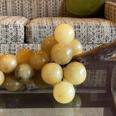 Mid Century Grapes Stone (Alabaster?)