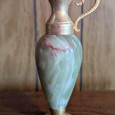 JIM Tirrenia via Pisorno Marble Alabaster Dragon Handle Ewer 