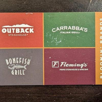 Bloomin Brands Gift Card - See Description And Pictures 