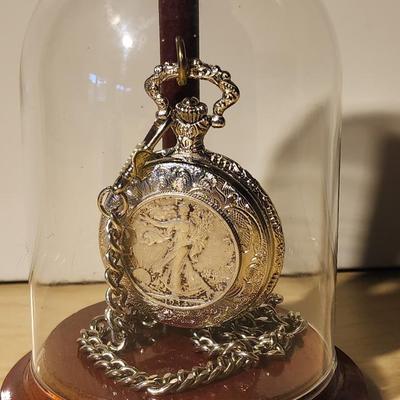 American Historic Society Quartz Pocket Watch 