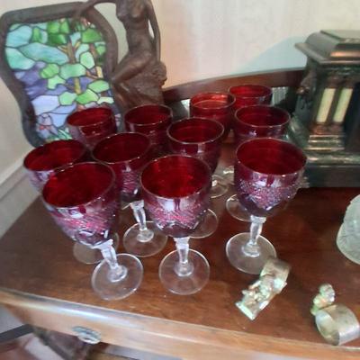 RUBY GLASS STEMWARE