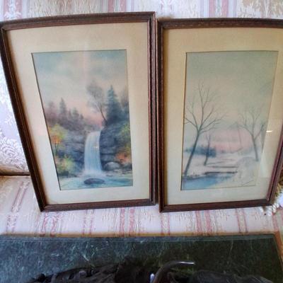 VINTAGE LANDSCAPE WATER COLORS
