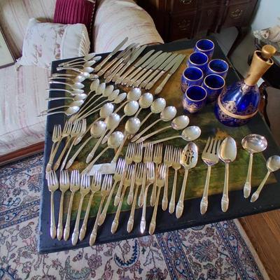 First Love EPNS Flatware set for 10 from 1937  