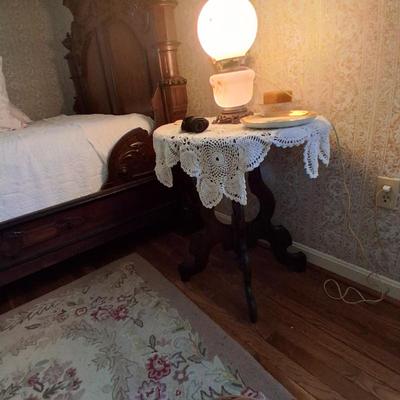 Sale Photo Thumbnail #183: VICTORIAN PEDESTAL SIDE TABLE