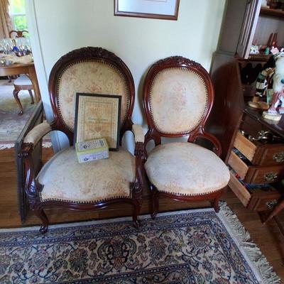 ROSEWOOD OVAL BACK CHAIRS