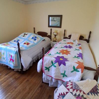 Sale Photo Thumbnail #195: 2 TWIN QUILTS