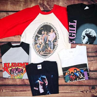Assortment of Concert Shirts. "Hanes" & Others