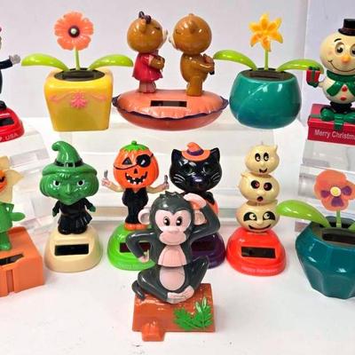 Collection of Solar Powered Bobble Heads