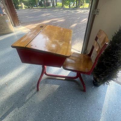 Sale Photo Thumbnail #74: Vintage school desk 