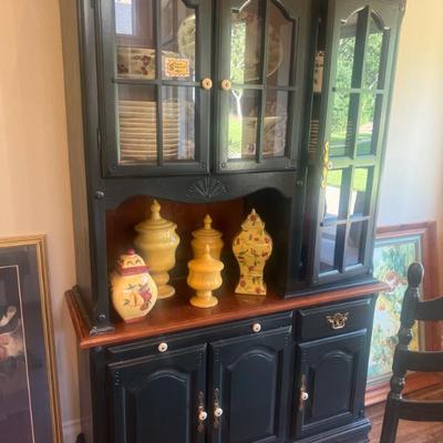 Sale Photo Thumbnail #90: China cabinet full of dishes 