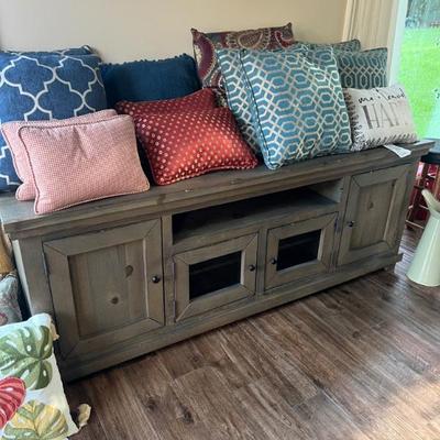 Sale Photo Thumbnail #51: Great gray console table 